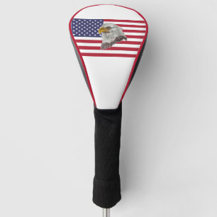 Personalised USA Flag Eagle Golf Head Driver Cover