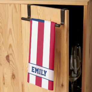 Personalised USA Flag Stars and Stripes Tea Towel