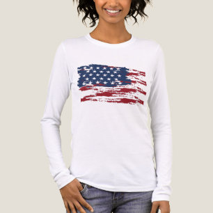 Personalised USA Flag T-shirt Tri-Blend Shirt