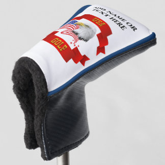 Personalised USA Golf Putter Cover