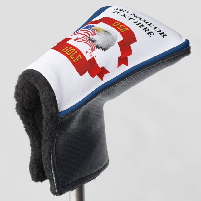 Personalised USA Golf Putter Cover (3/4 Front)