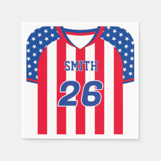 Personalised USA Soccer Jersey Napkins | Custom
