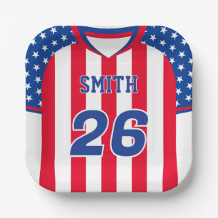 Personalised USA Soccer Jersey Plate Custom Name