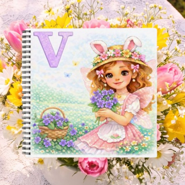 Personalised V Violet Gift for Girls Notebook (Creator Uploaded)