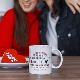 Personalised Valentine Coffee Mug, Funny Mugs, Coffee Mug