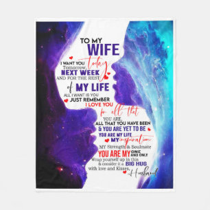 Personalised Valentine Gift For Wife From Husband Fleece Blanket