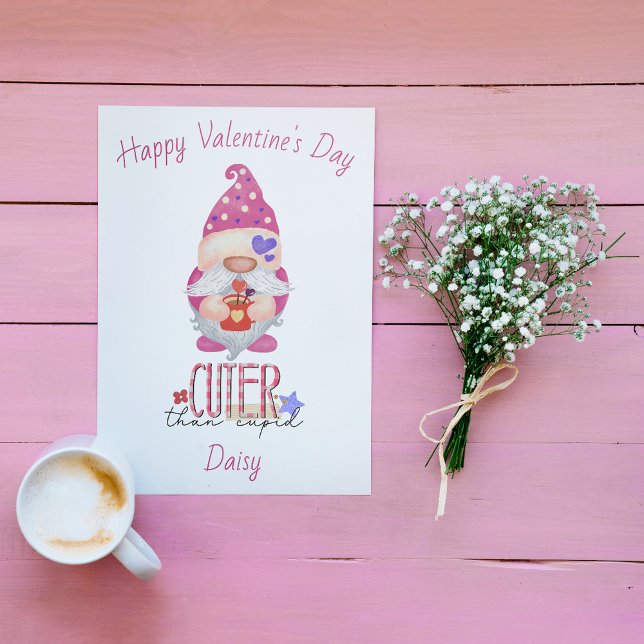 Personalised Valentine Gnome Card (Creator Uploaded)