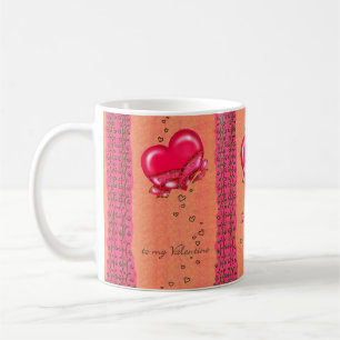 Personalised Valentine heart artsy stile Coffee Mug