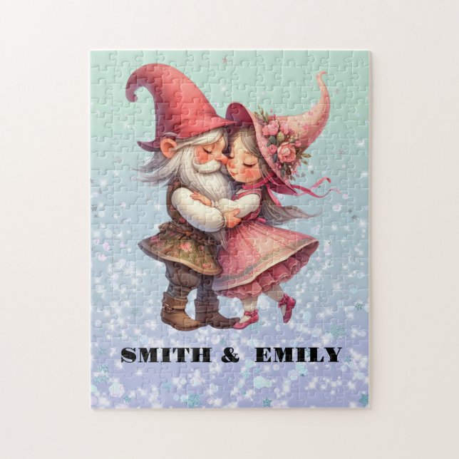 Personalised Valentine lovely couple Jigsaw Puzzle (Vertical)