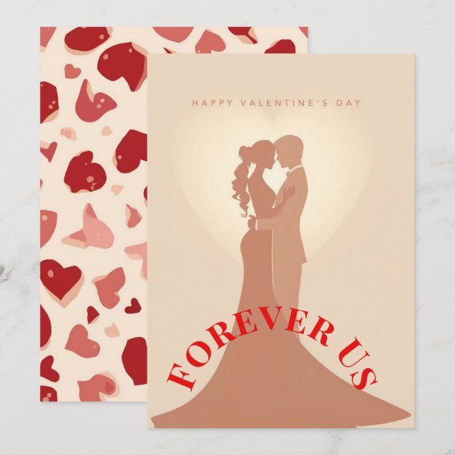 Personalised Valentine Mug for Couple | Forever Us Holiday Card (Front/Back)
