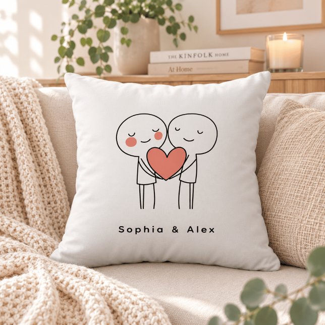 Personalised Valentine’s Couple Matching  Cushion (Creator Uploaded)
