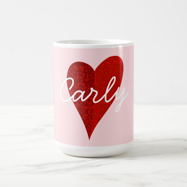 Personalised Valentine’s Day Coffee Mug with Heart (Center)