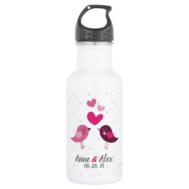 Personalised Valentine Wedding Anniversary Bottle (Front)
