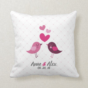 Personalised Valentine Wedding Anniversary Pillow