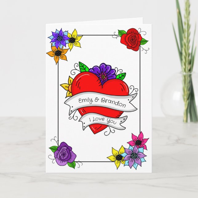 Personalised Valentine's Day    Card (Front)