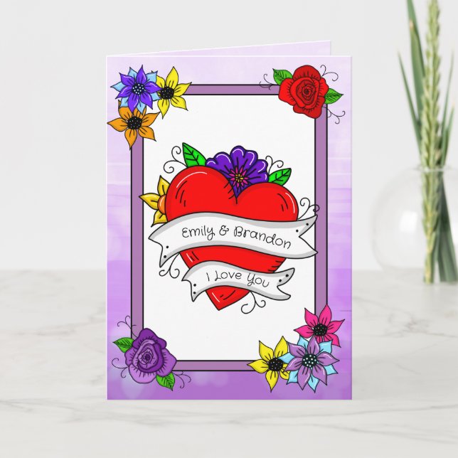 Personalised Valentine's Day  Card (Front)