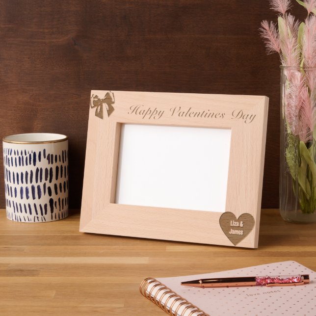 Personalised "Valentines Day"   Etched Frames (Left)