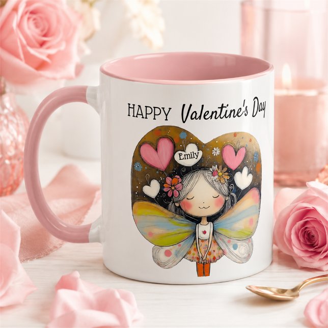Personalised Valentine's Day Fairy Candle Gift Mug (Creator Uploaded)