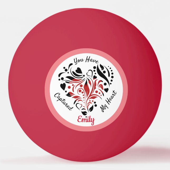 Personalised Valentine's Day Gift Idea Ping Pong Ball (Front)