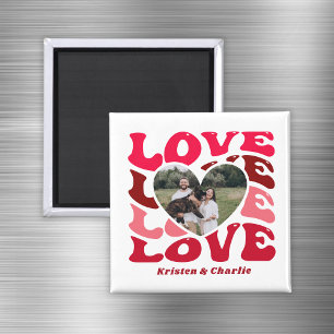 Personalised Valentine's Day Heart Custom Photo Magnet