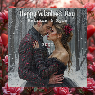Personalised Valentine's Day Photo And Name Gift Jigsaw Puzzle