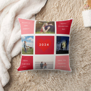 Personalised Valentine's Day Photo Grid Cushion
