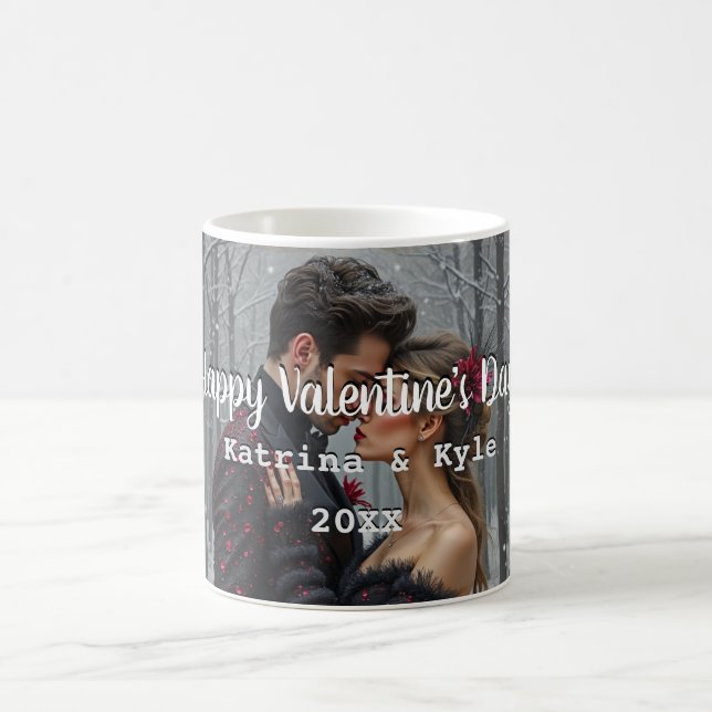 Personalised Valentine's Day Photo & Name  Coffee Mug (Center)