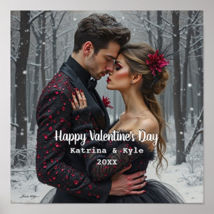 Personalised Valentine's Day Photo & Name  Poster