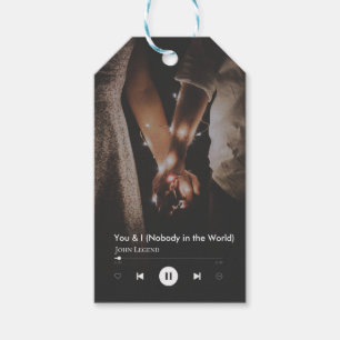 Personalised Valentine's Day Song Couple Photo Gift Tags
