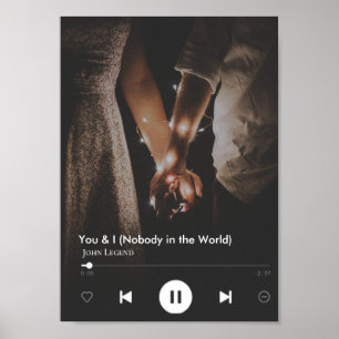  Personalised Valentine's Day Song Couple Photo  Poster