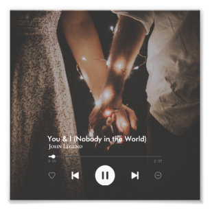  Personalised Valentine's Day Song Couple Photo  Print