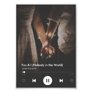  Personalised Valentine's Day Song Couple Photo  Print