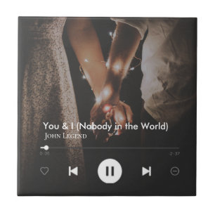  Personalised Valentine's Day Song Couple Photo  Tile