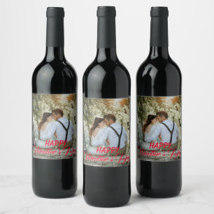 Personalised Valentine's Day Wine Label, Label