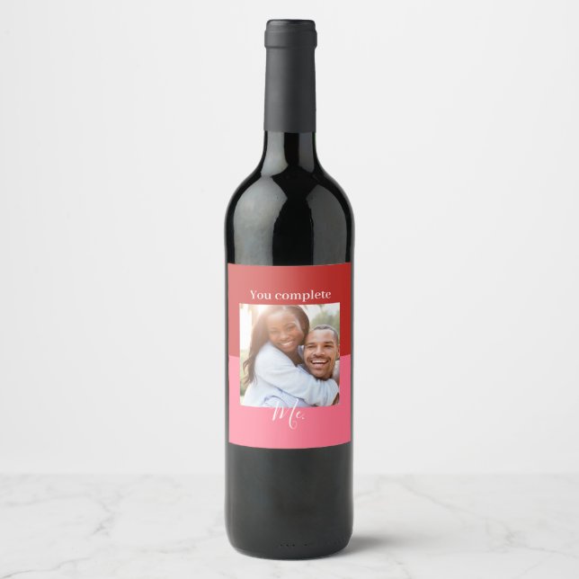 Personalised Valentine's Day Wine Label, Label (Front)