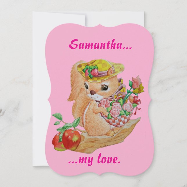 Personalised Valentine's Greeting Card  (Front)