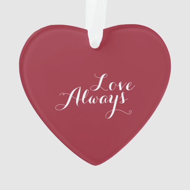 Personalised Valentine's Heart Ornament (Back)