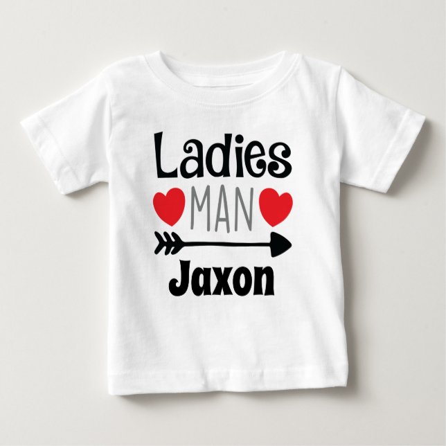 Personalised Valentine's Ladies Man Boys Shirt (Front)