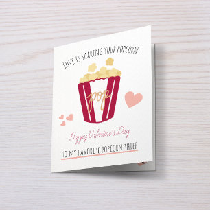 Personalised Valentine's Popcorn Love Card
