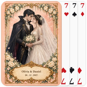 Personalised Vampire Bride and Groom Wedding Favou Playing Cards