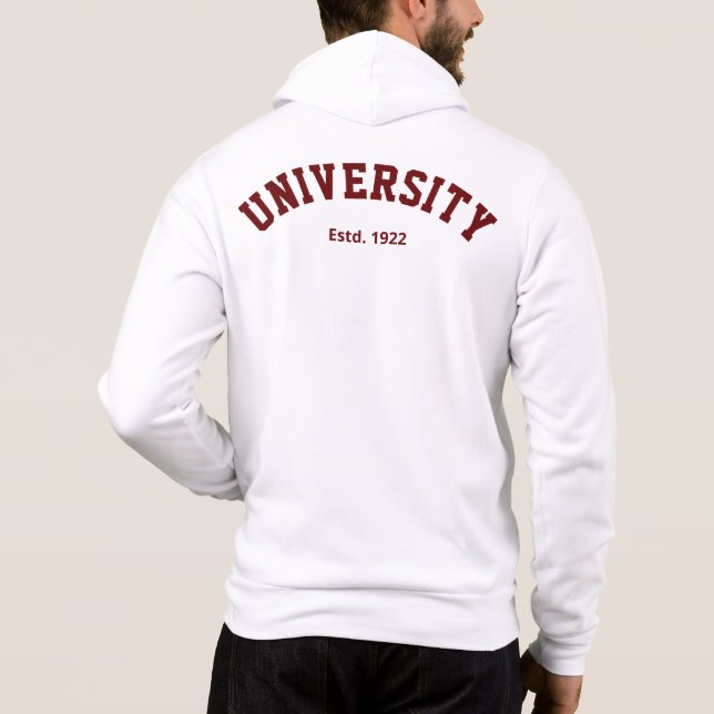 Personalised Varsity Hoodie (Back)