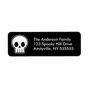 Personalised Vector Skull Return Address Labels