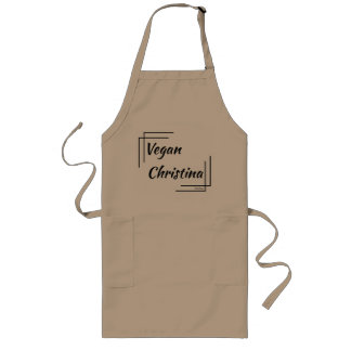 Personalised Vegan Apron with Simple Basic Design