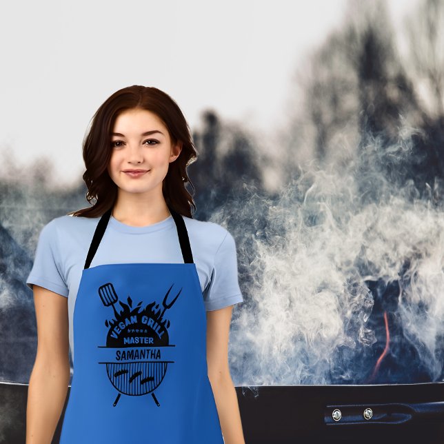 Personalised Vegan Grill Master  Apron (Creator Uploaded)