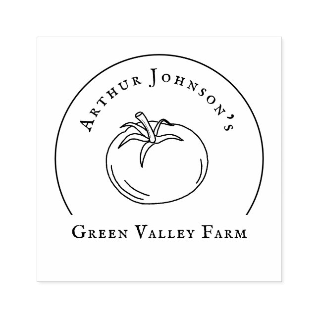 Personalised Vegetable Farm  Rubber Stamp (Imprint)