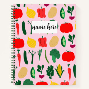 Personalised Vegetables Notebook