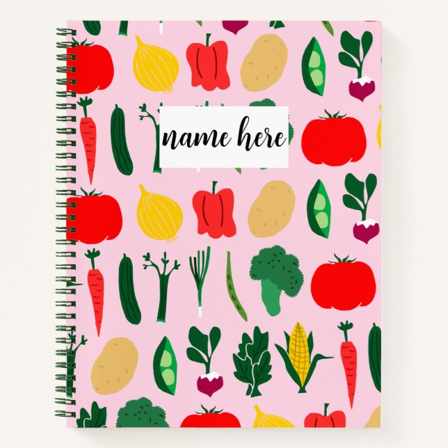 Personalised Vegetables Notebook (Front)