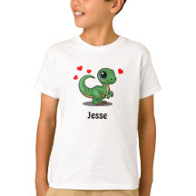 Personalised Velociraptor Dinosaur Kids T-Shirt