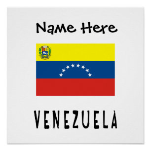 Personalised Venezuela Flag Poster