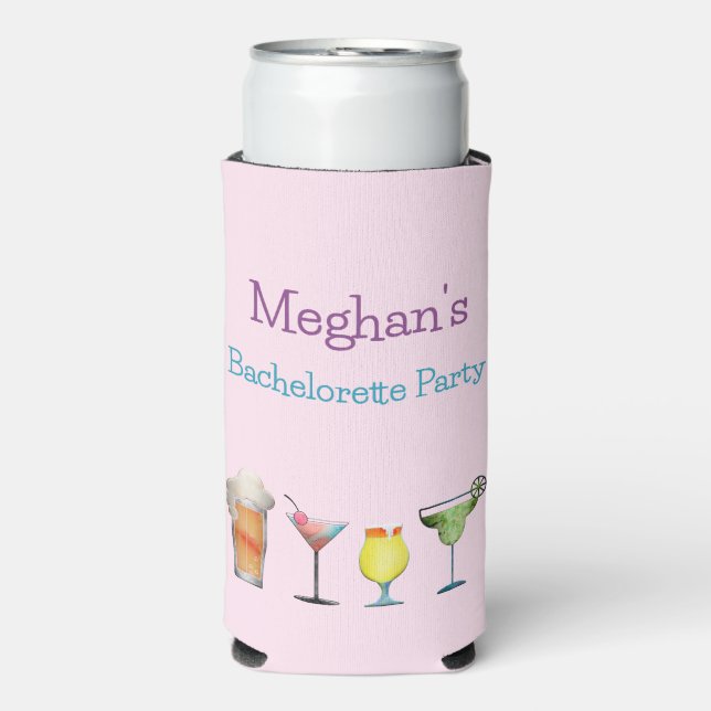 Personalised VENMO the Bride a Cocktail QR Code  Seltzer Can Cooler (Seltzer Front)